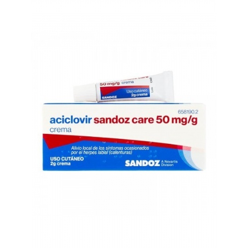 ACICLOVIR VIR 50 mg/g CREMA , 1 tubo de 2 g