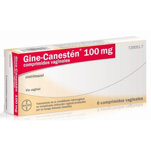 GINE-CANESTEN 100 mg COMPRIMIDOS VAGINALES , 6 comprimidos