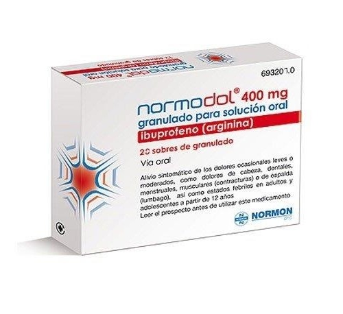 DIFENADOL RAPID 400 mg GRANULADO PARA SOLUCION ORAL, 20 sobres